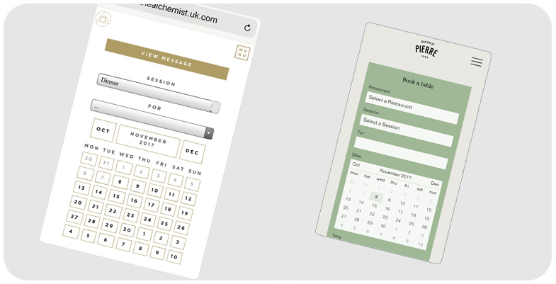 This is Zonal's online booking system