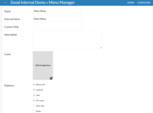 Menu manager iOrder